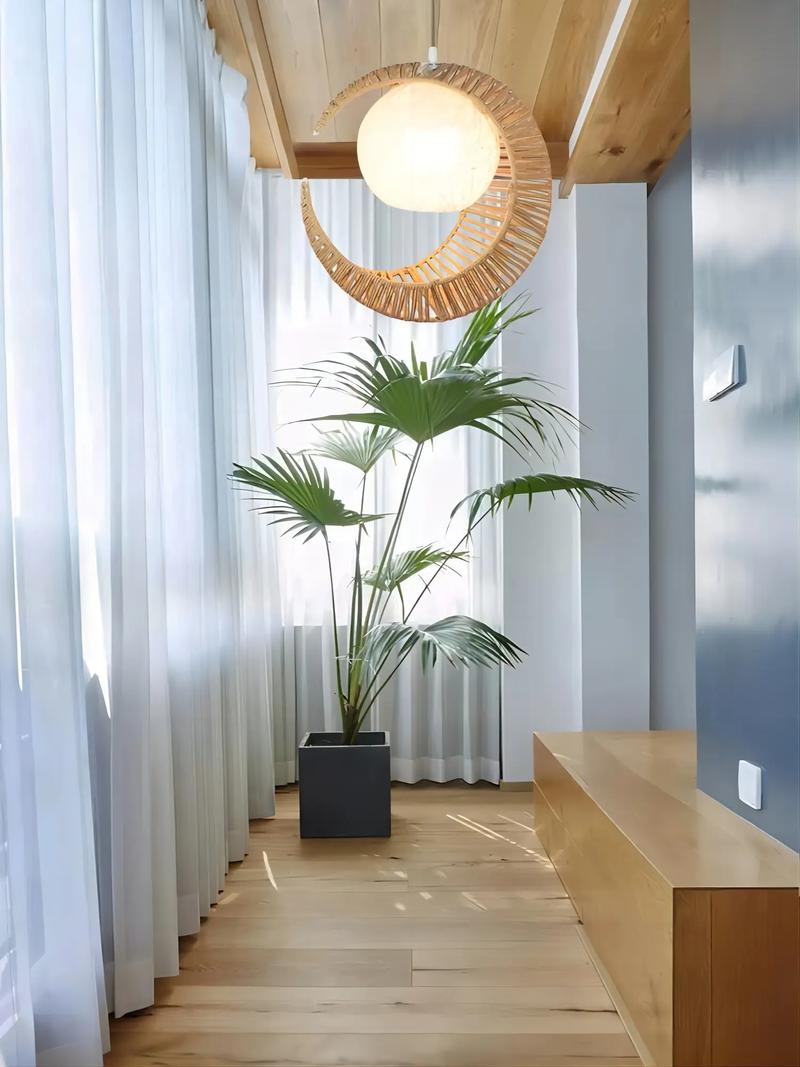 麻绳编织吊灯,自然肌理 + 暖黄灯光,北欧风灵魂单品